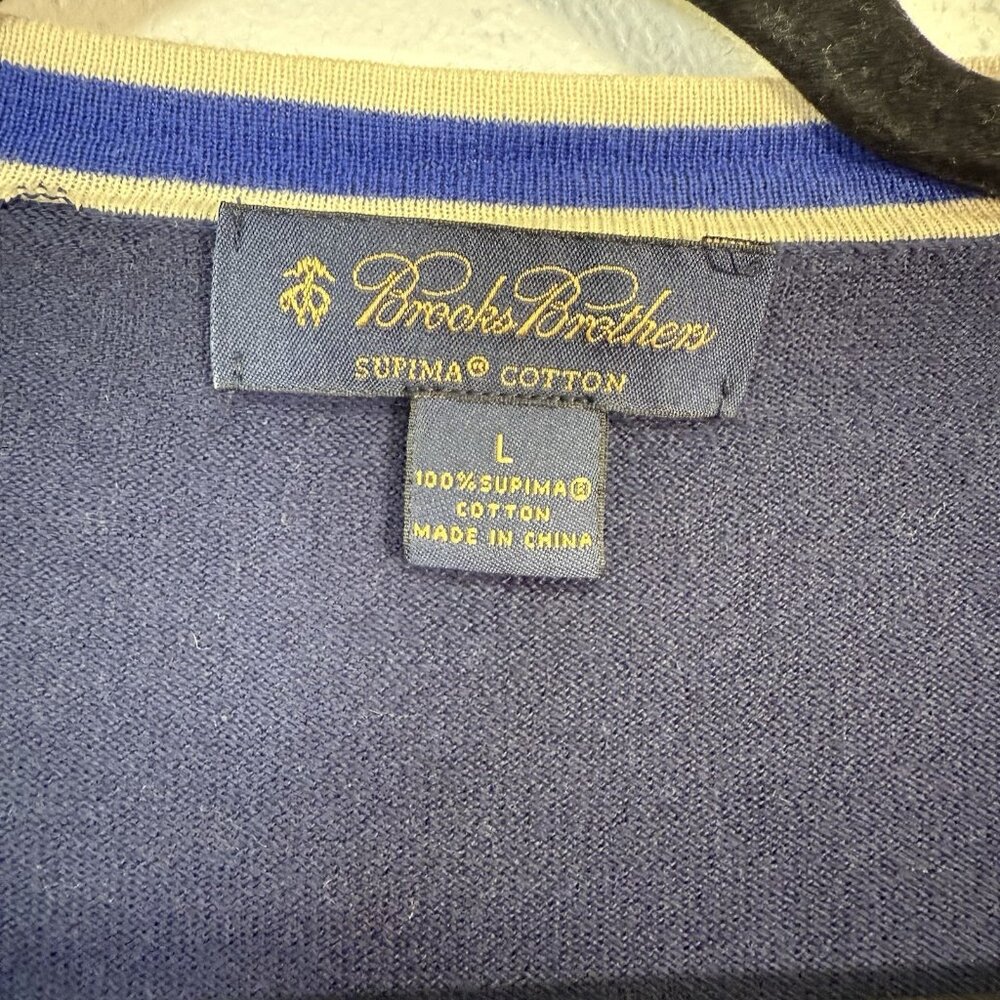 Brooks Brothers Button Up Color Block Cardigan Na… - image 6